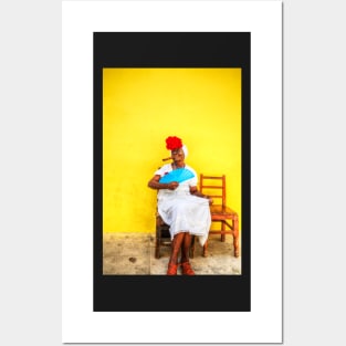 Cuban Woman Smoking Cigar Posters and Art